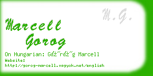 marcell gorog business card